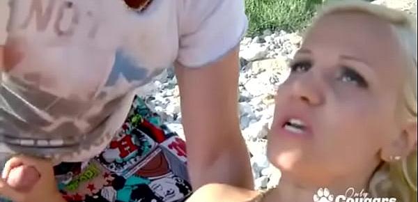  MILF Debora X Enjoys Some Dick At The Beach
